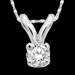 14K 0.75ct Diamond Solitaire Pendant