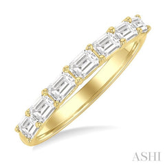 1 Ctw East-West Emerald Cut Diamond Fashion Band in 14K Yellow Gold