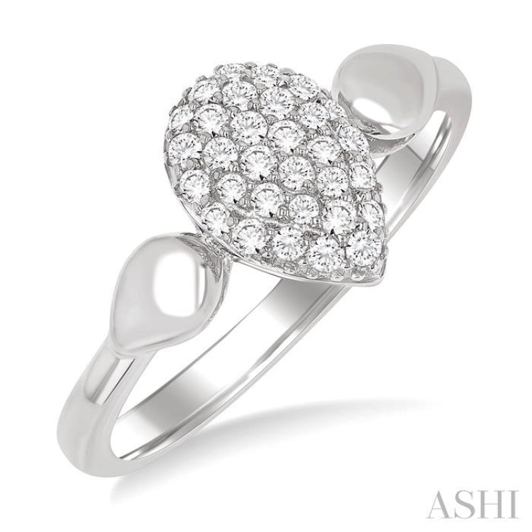 .25CTRDDM PR SHAPE MINI PAVE RG WG10K-S*