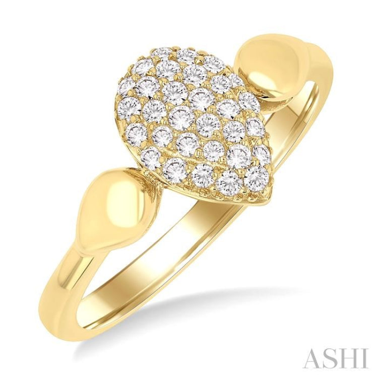 .25CTRDDM PR SHAPE MINI PAVE RG YG10K-S*
