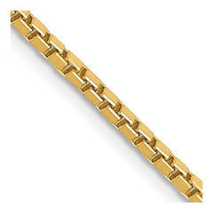 14K 24 inch 1.9mm Box with Lobster Clasp Chain