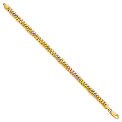 14K 8 inch 6mm Semi-Solid Miami Cuban with Lobster Clasp Bracelet