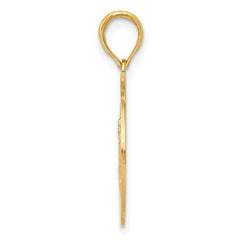 14k Polished Solid Saint Christopher Medal Round Pendant