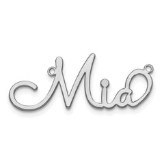 14k White Gold Polished Sacramento Font Name Plate