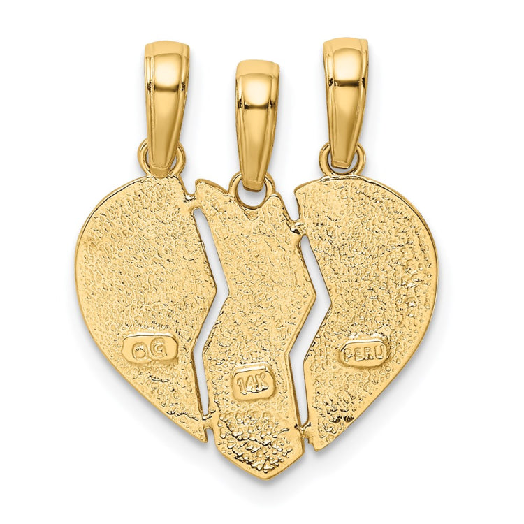 14k 3-Piece Break-apart BIG SIS-MOM-LIL SIS Charm
