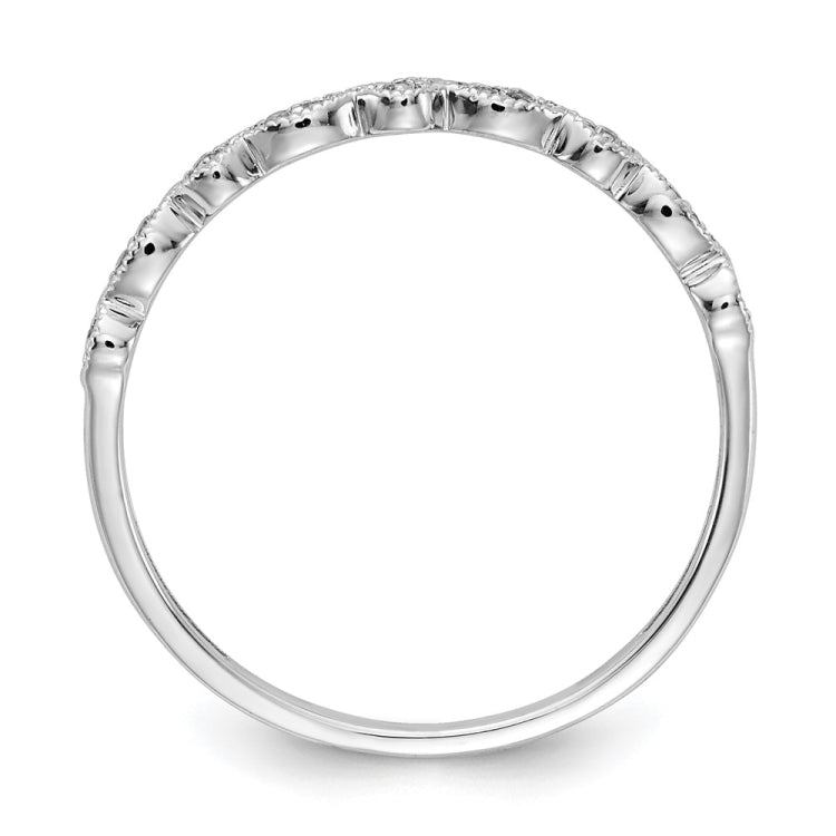 14k White Gold Diamond Fancy Band