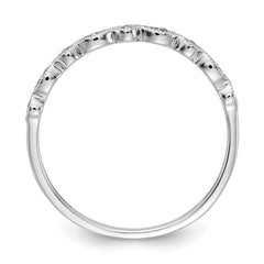 14k White Gold Diamond Fancy Band