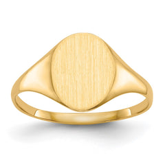 14k 8.5x10.0mm Closed Back Signet Ring