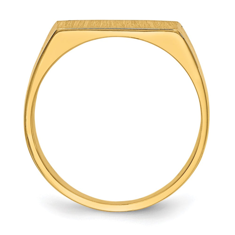14k 13.0x7.0mm Closed Back Signet Ring