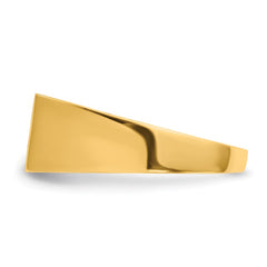 14k 13.0x7.0mm Closed Back Signet Ring