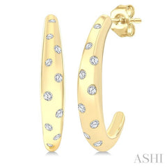 .20CTRDDM MOSAIC HALF HOOP ER YG 10K-G*