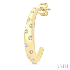 .20CTRDDM MOSAIC HALF HOOP ER YG 10K-G*