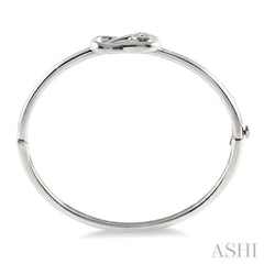 1/20 ctw Single Cut Diamond Fashion Bangle in Sterling Silver