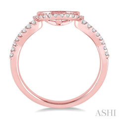 1/6 ctw Round Cut Diamond Wedding Band in 14K Rose Gold