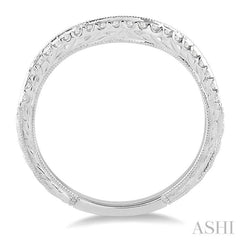 1/5 ctw Round Cut Diamond Wedding Band in 14K White Gold