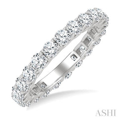 2.00 Ctw Round Cut Diamond Eternity Band in 14K White Gold