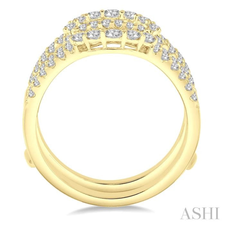 1 ctw Round Diamond Insert Ring in 14K Yellow Gold