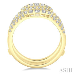 1 ctw Round Diamond Insert Ring in 14K Yellow Gold