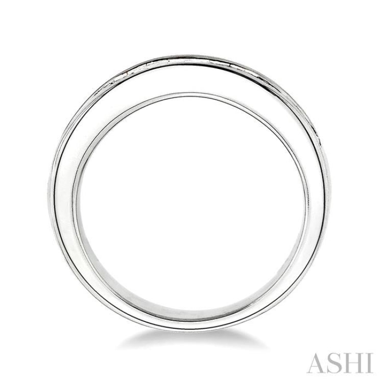 1 ctw Princess Cut Diamond Wedding Band in 14K White Gold