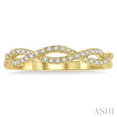 1/5 ctw Entwined Round Cut Diamond Fashion Ring in 14K Yellow Gold