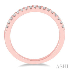 1/6 ctw Round Cut Diamond Wedding Band in 14K Rose Gold