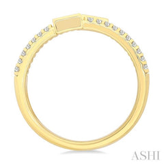 .20CTTWDM 3ROW EMRLD BEZEL BAND YG10K-G*