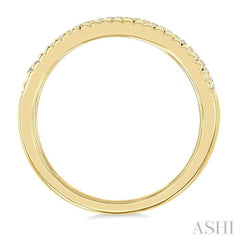 1/5 Ctw Bold Fluted Open Window Round Cut Diamond Fashion Ring in 10K Yellow Gold