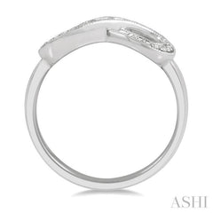 1/5 ctw Baguette and Round Cut Diamond Infinity Ring in 10K White Gold