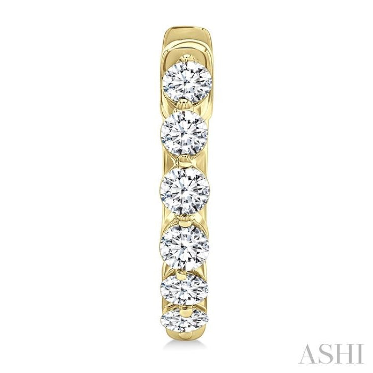 .50CTRDDM SINGLE PRONG HOOP ER YG 14K-G*
