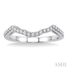 1/6 ctw Diamond Wedding Band in 14K White Gold