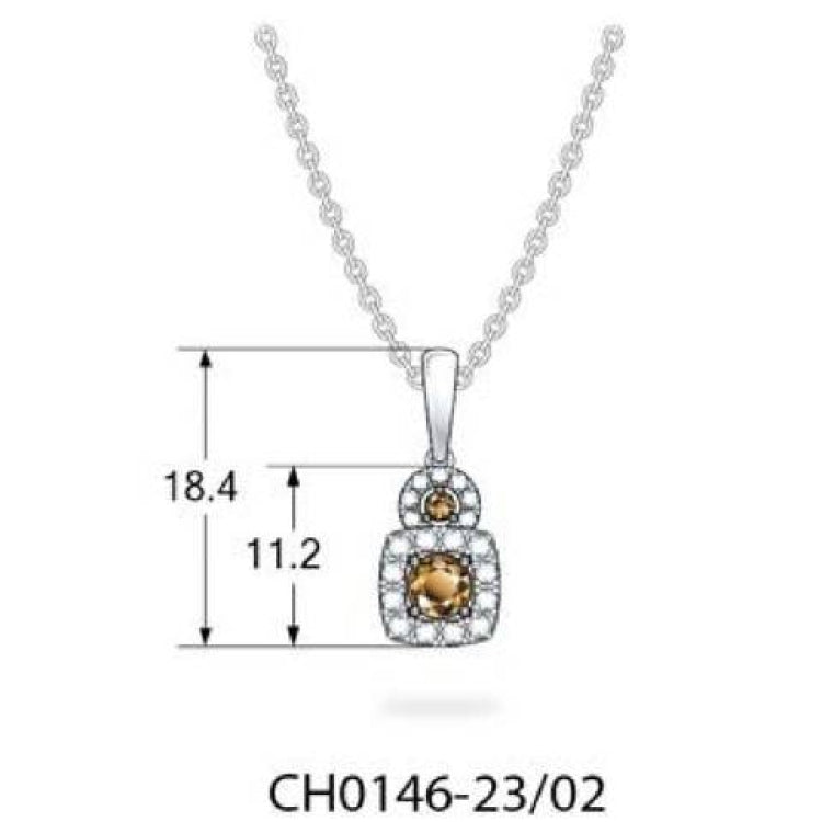 Platinum and 14K Two Tone Gold Pendant