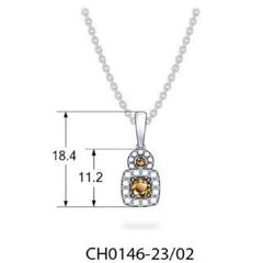 Platinum and 14K Two Tone Gold Pendant