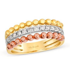14K Tri Color Gold Ring