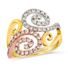 14K Tri Color Gold Ring