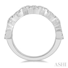 2 Ctw 5-Stone Lovebright Round Cut Diamond Ring in 14K White Gold