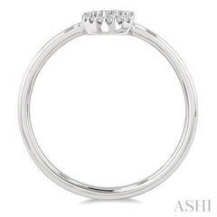 1/20 Ctw Initial 'G' Round Cut Diamond Fashion Ring in 10K White Gold