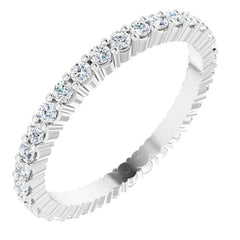 Platinum 1/2 CTW Natural Diamond Eternity Band Size 4.5