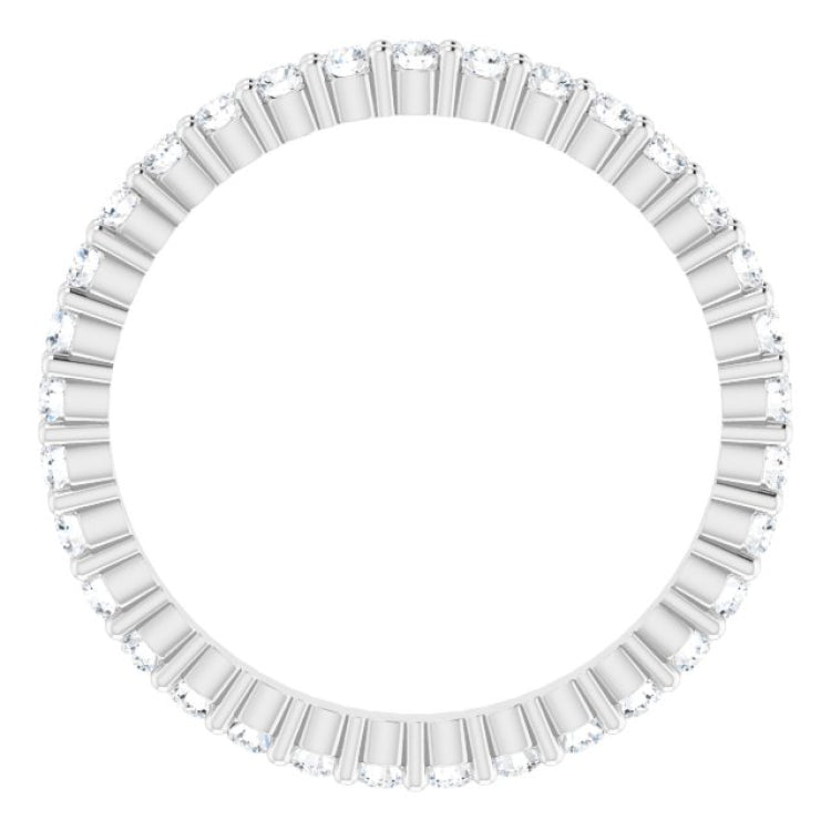 Platinum 1/2 CTW Natural Diamond Eternity Band Size 4.5