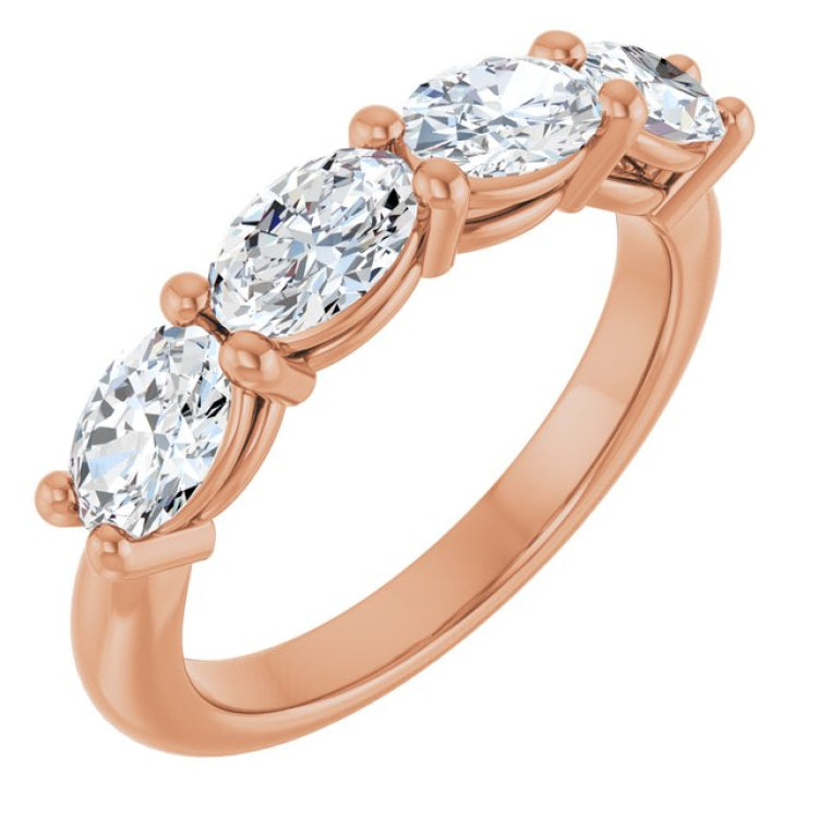 14K Rose Gold 1 1/2 CTW Lab-Grown Diamond Anniversary Band