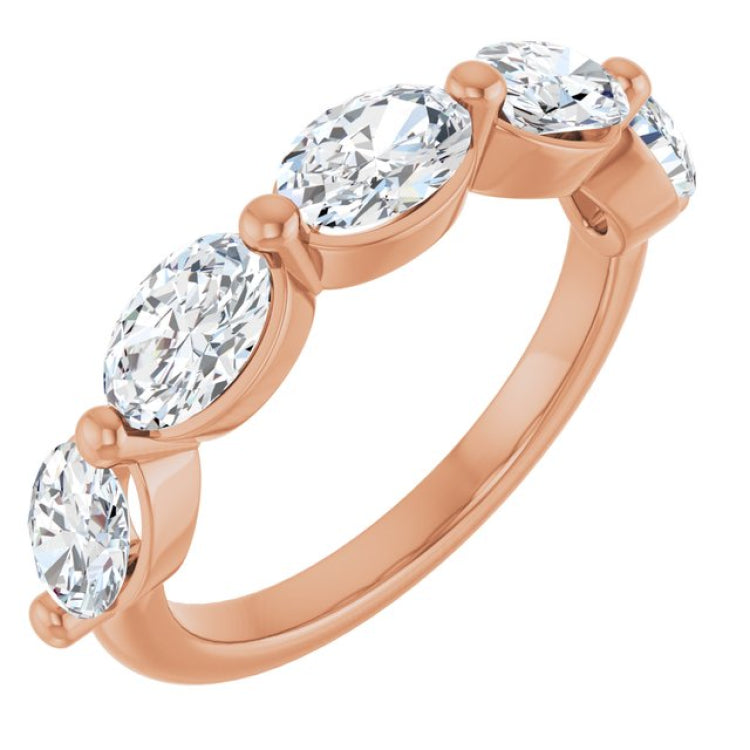 14K Rose Gold 1 7/8 CTW Lab-Grown Diamond Anniversary Band