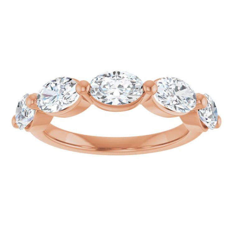 14K Rose Gold 1 7/8 CTW Lab-Grown Diamond Anniversary Band