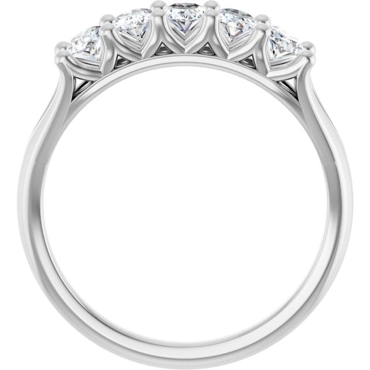 Platinum 9/10 CTW Natural Diamond Anniversary Band