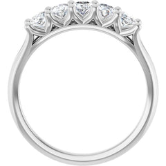 Platinum 9/10 CTW Natural Diamond Anniversary Band