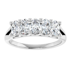 Platinum 9/10 CTW Natural Diamond Anniversary Band