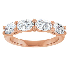 14K Rose Gold 1 1/2 CTW Natural Diamond Anniversary Band