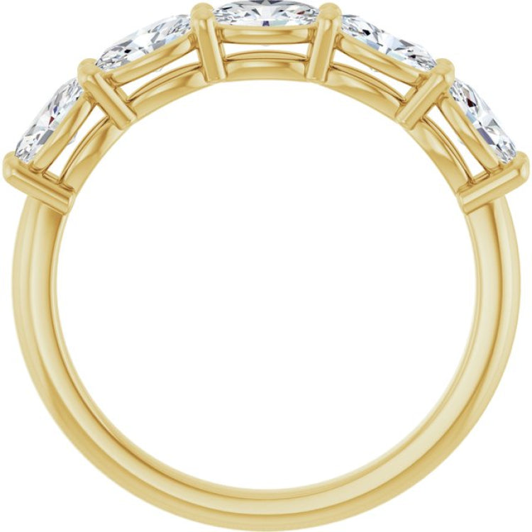 14K Yellow Gold 1 1/6 CTW Natural Diamond Anniversary Band