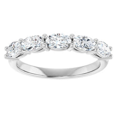 Platinum 1 1/6 CTW Natural Diamond Anniversary Band