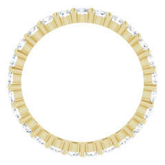 10K Yellow Gold 1 CTW Natural Diamond Eternity Band Size 6.5