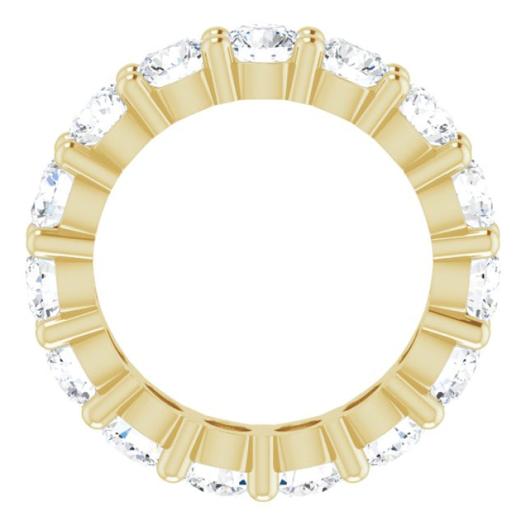 10K Yellow Gold 4 CTW Natural Diamond Eternity Band Size 5.25