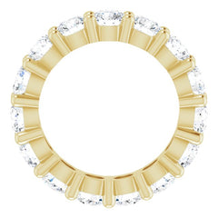 10K Yellow Gold 4 CTW Natural Diamond Eternity Band Size 5.25